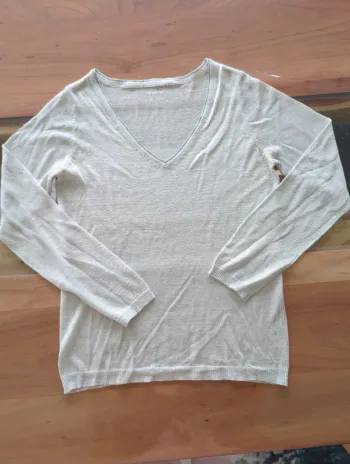 Pull brillant argenté noël fêtes in extenso taille M