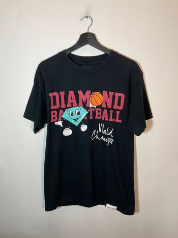 T-shirt noir pour homme Diamond Basketball taille M fabriqué aux USA 324