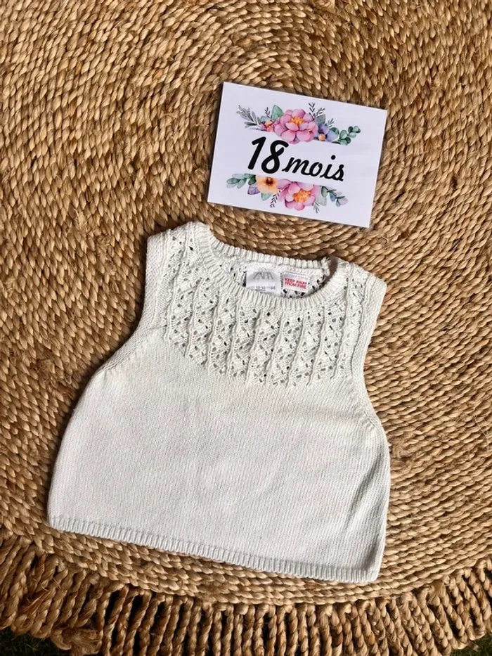 Pull sans manches Zara 18 mois