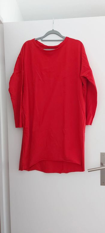Robe sweat rouge, TU, neuve