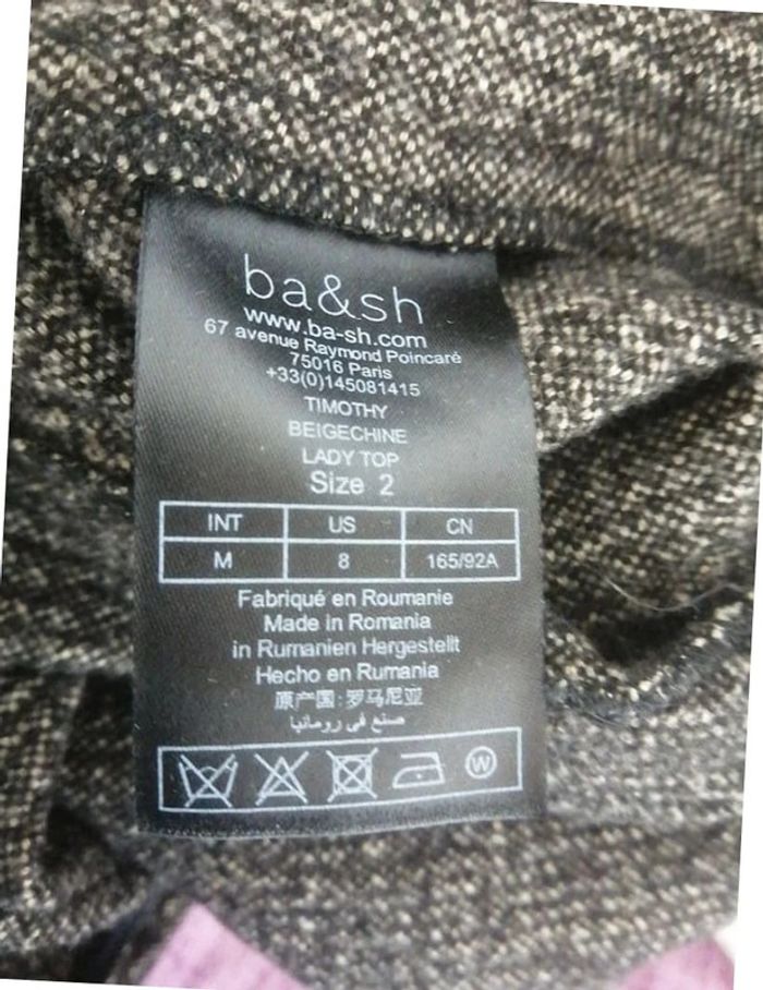 blouses manches longue Ba&sh noir taille M - photo numéro 4