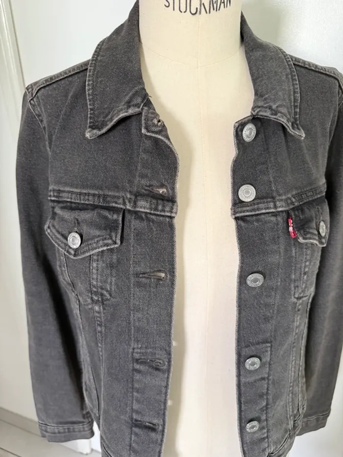 Veste en jean gris Levi’s taille M - photo numéro 2