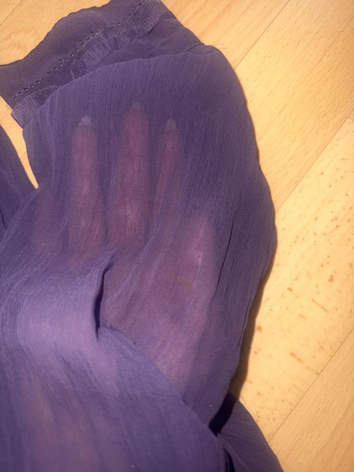 Chemise transparente violette - photo numéro 5