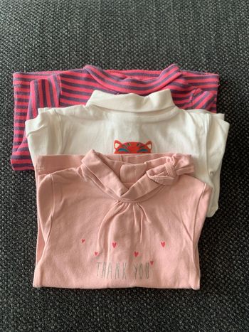 Lot tee shirts à col roulé