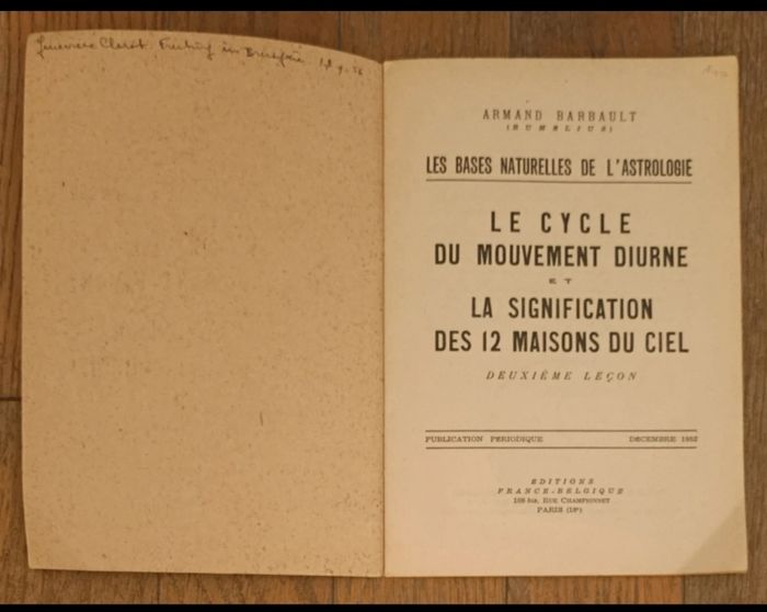 Rare fascicule d'astrologie de 1952 d'Armand Barbault vintage - photo numéro 3