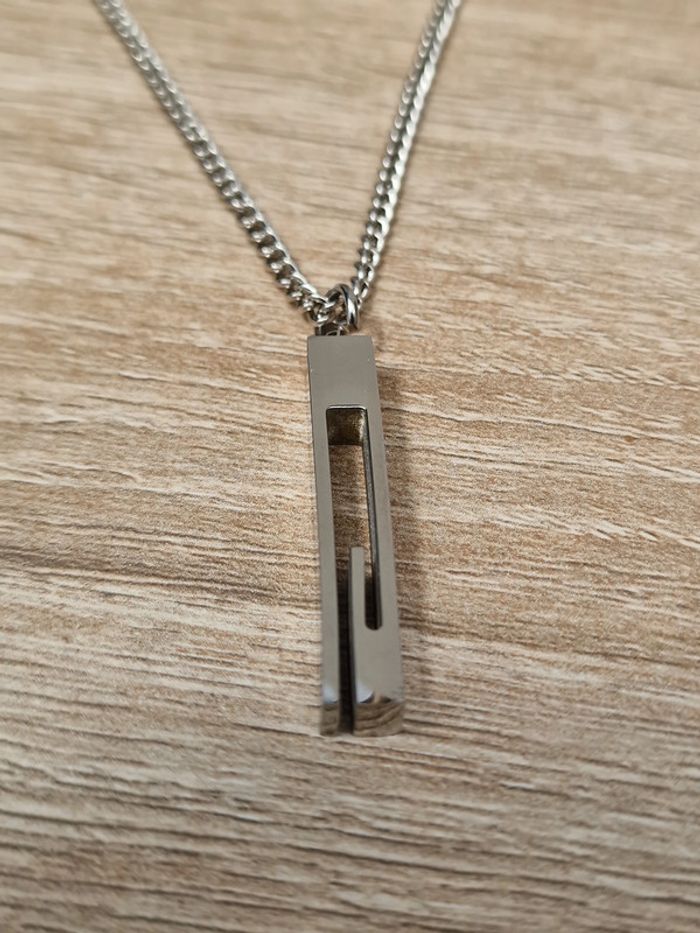 Collier Acier Argenté Grosses Mailles G - photo numéro 9