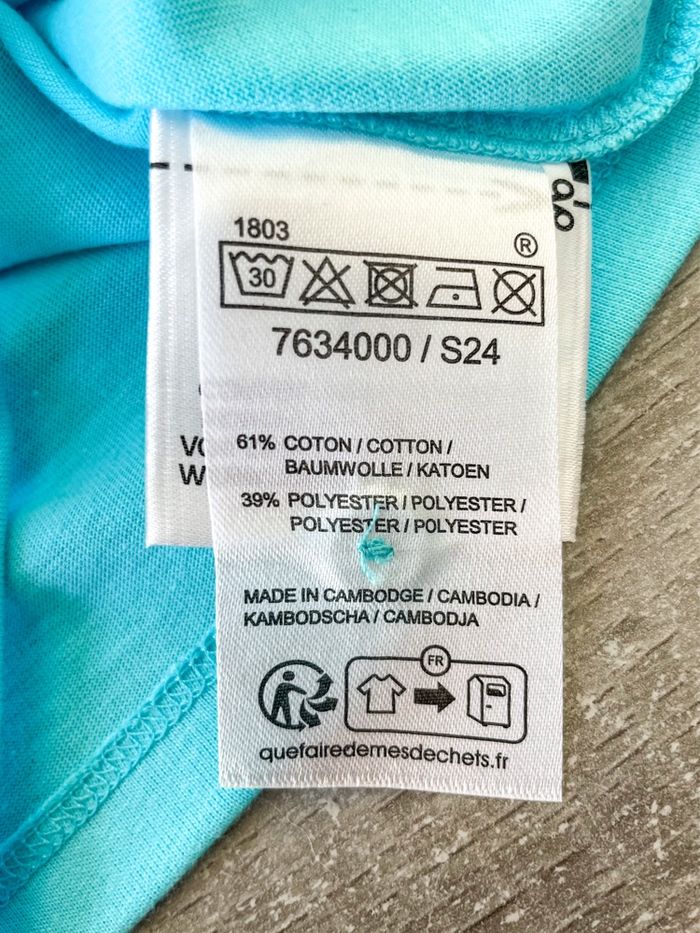 T-shirt bleu ciel à manches courtes bébé fille taille 3 mois - photo numéro 7