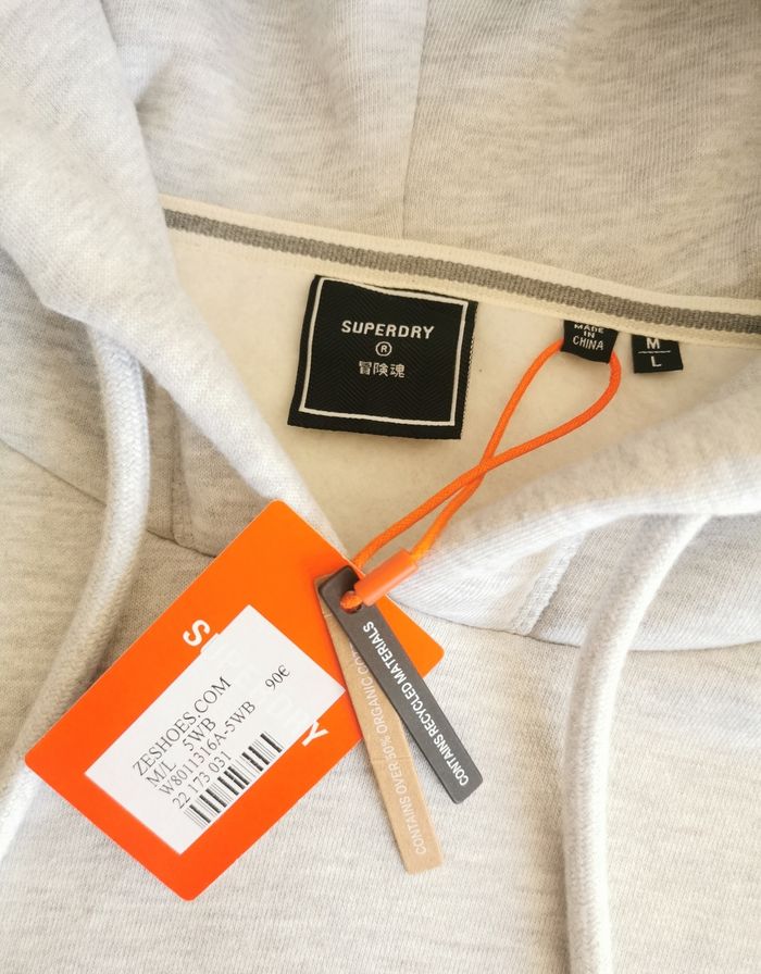 Robe sweat à capuche gris chiné Superdry Taille M/L - photo numéro 4