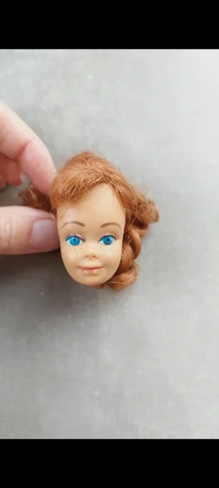 Tête barbie vintage rousse