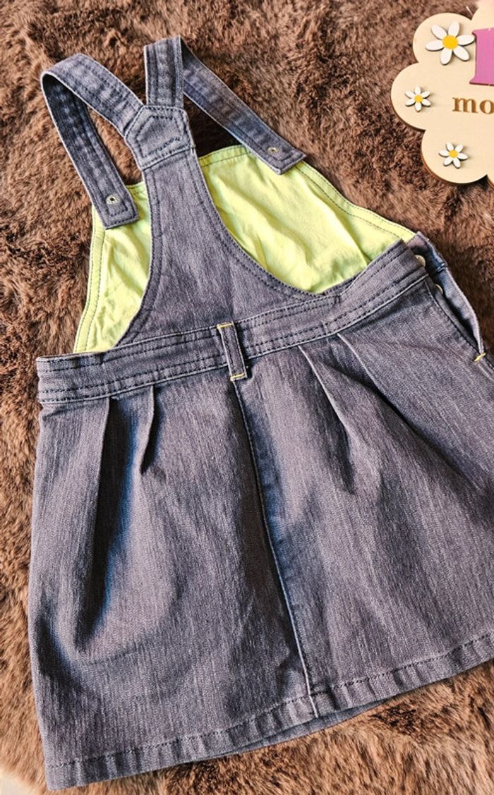 Robe en jeans été gris et vert 18 mois - photo numéro 3
