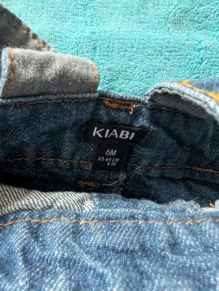 Salopette en jeans garçon 6 mois - photo numéro 6