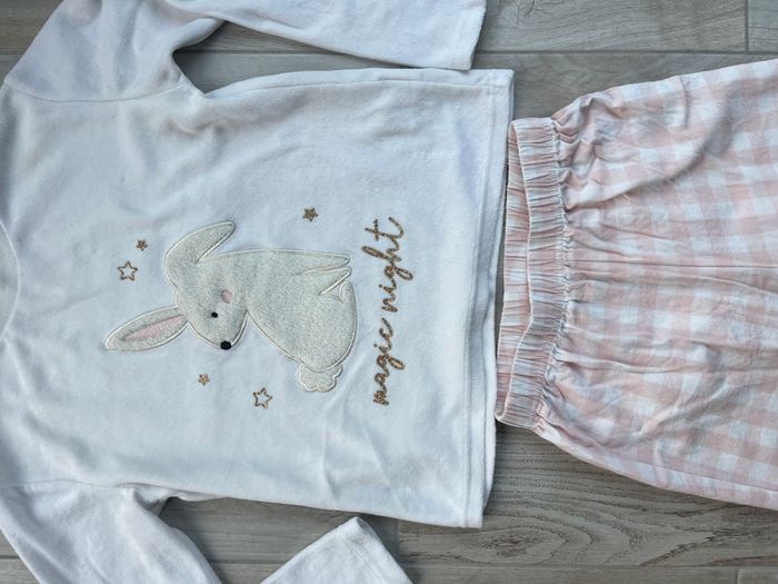 Pyjama pantalon à carreaux rose et blanc fille 10 ans - photo numéro 2