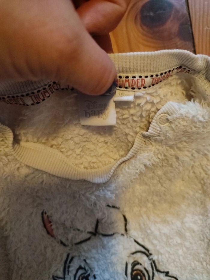 Pyjama 2 pièces lapin taille 18 mois avec pied - photo numéro 5