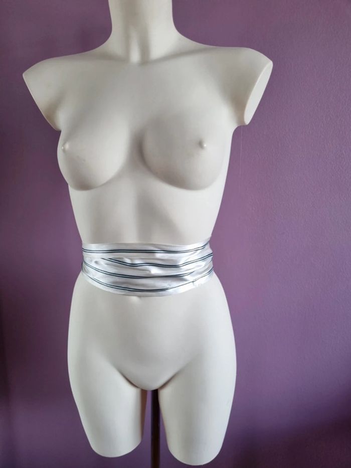 Ceinture en tissus rayé