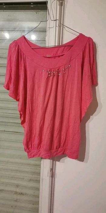 Haut fushia paillettes 36