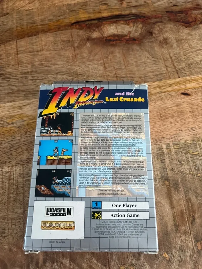 Indy indiana jones sega gamegear - photo numéro 2