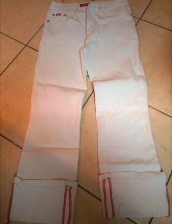 Pantacourt blanc femme S 36