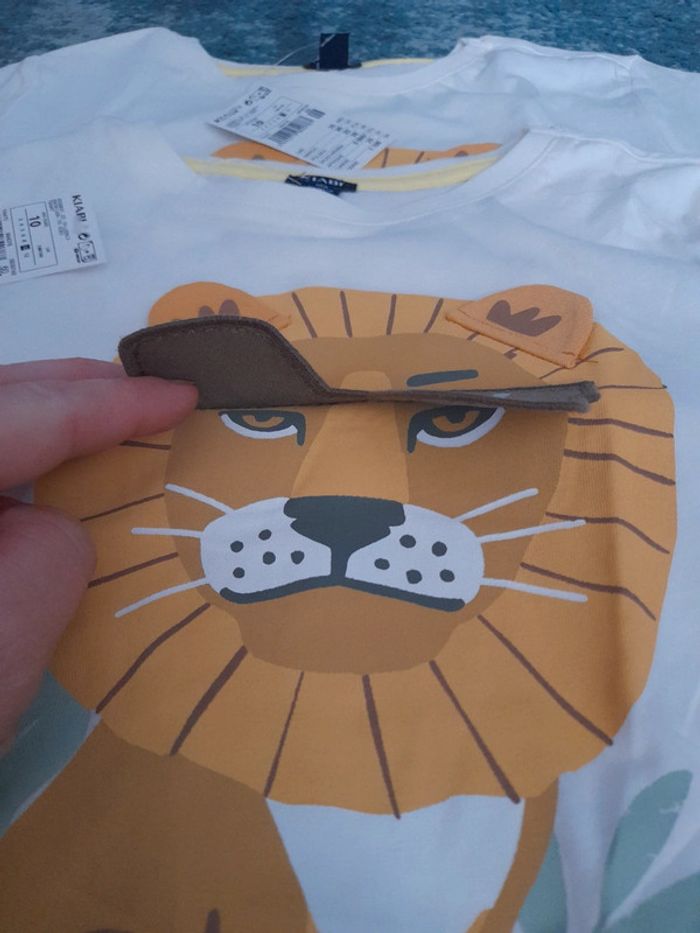 Lot tee-shirt lion jumeaux - photo numéro 5