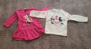 Lot de 2 t-shirt manches longues Minnie