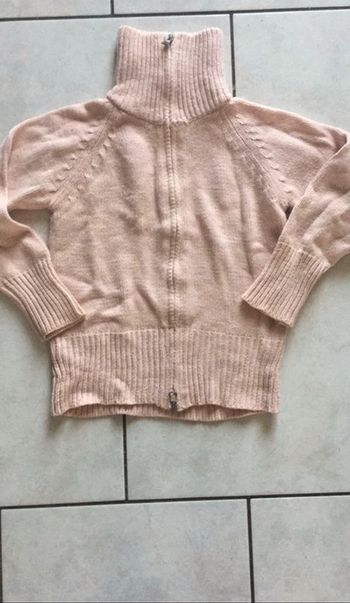 Gilet rose à col montant enfant 👧 8 ans