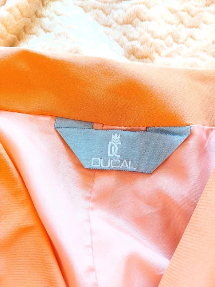 magnifique chemise manches courtes, couleur orange saumon vintage - photo numéro 7