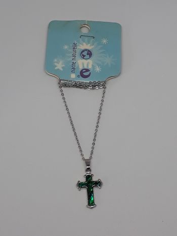 Collier croix - Nacre naturelle