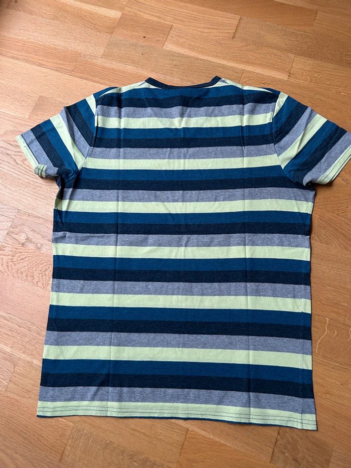 T-shirt manches courtes col V rayures homme hollister - photo numéro 4