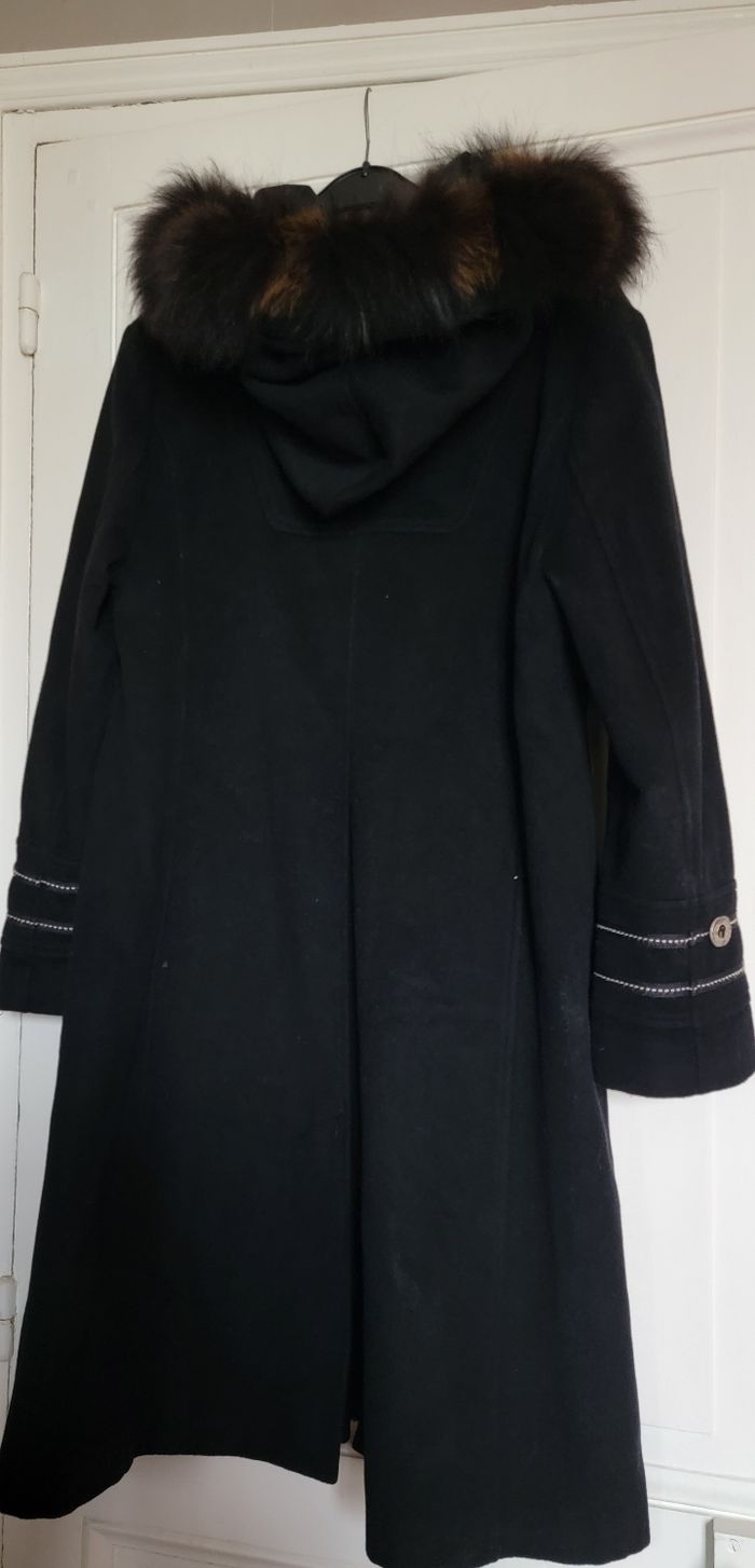 Beau manteau "Et Dieu créa la femme" noir mi-long taille 44 #style slave laine et cachemire - photo numéro 9