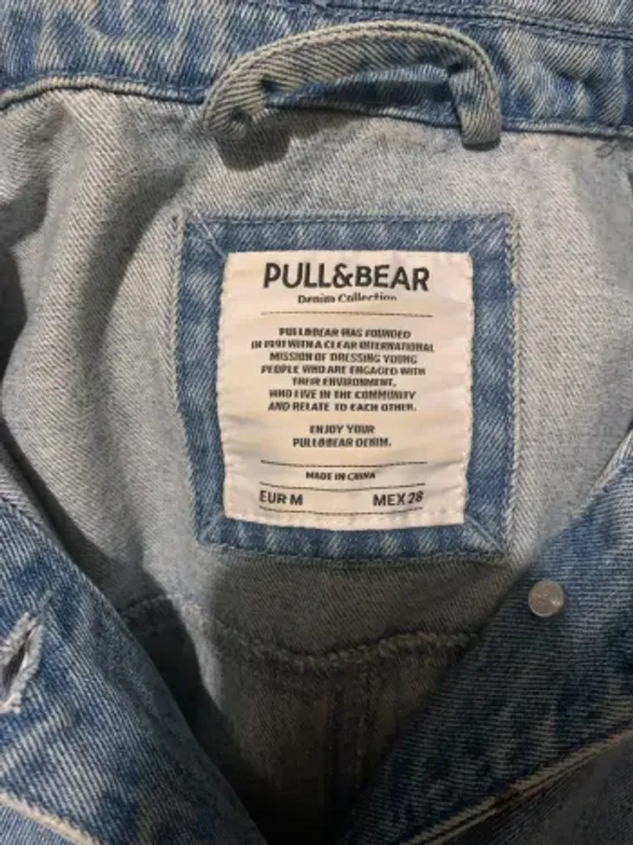 Veste en jean longue avec ceinture - photo numéro 5