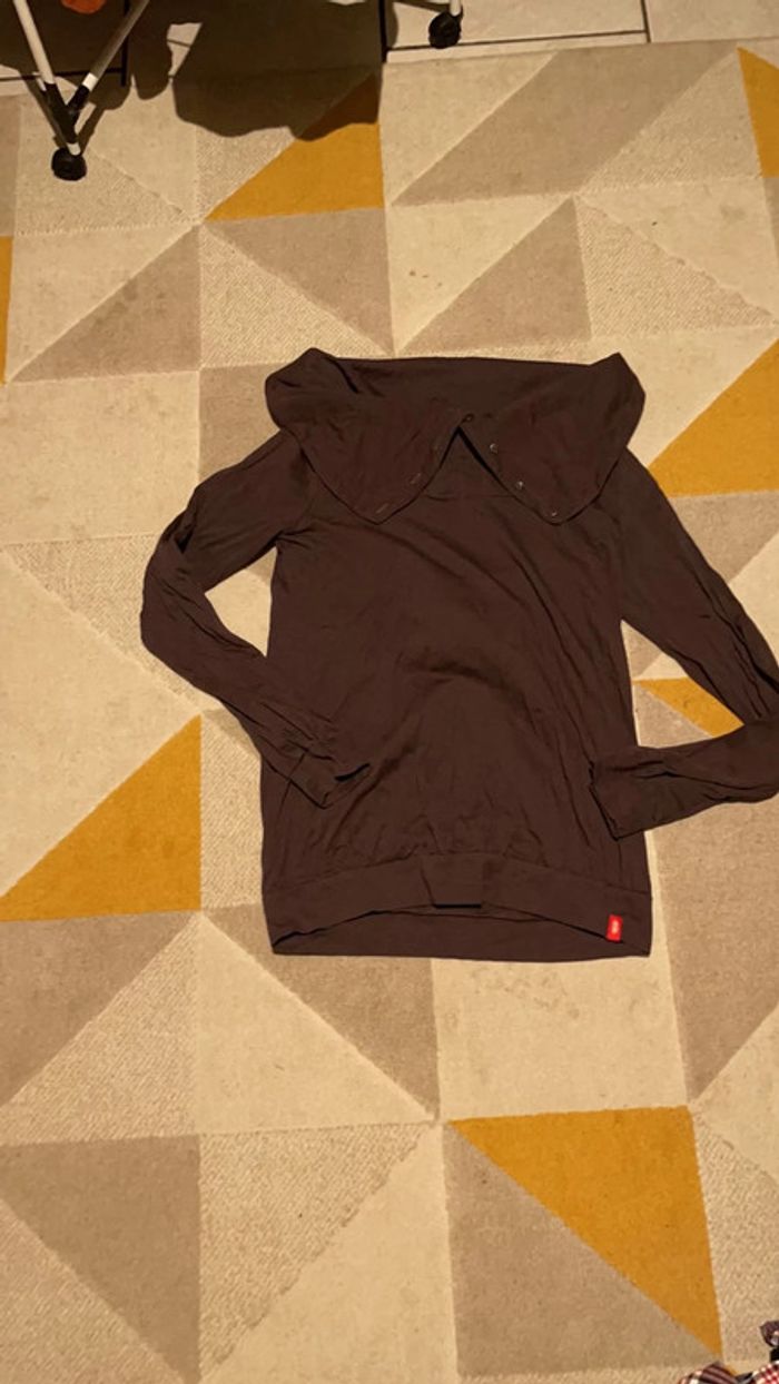 Tee shirt EDC marron avec col original