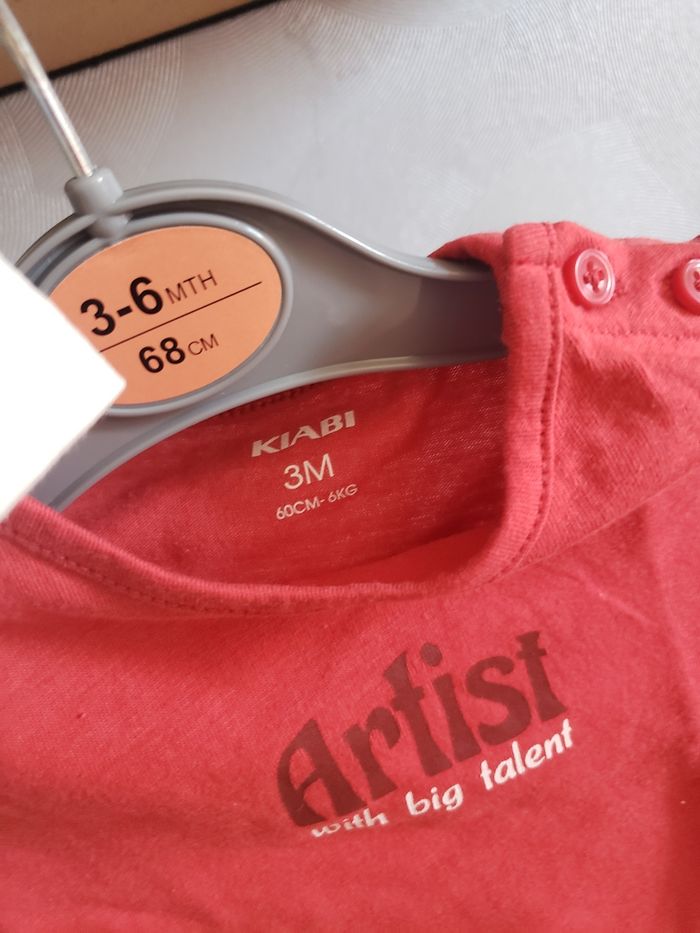 Lot de 2 teeshirt 🎀 Kiabi 3 mois 3€ - photo numéro 4