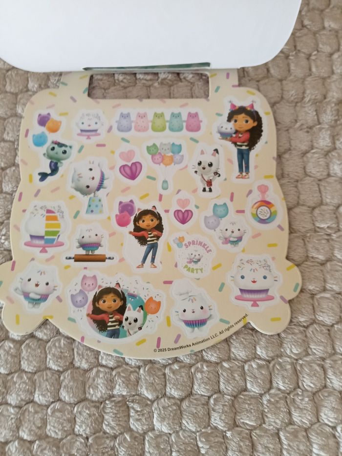 Carnet de 6 fiches stickers gabby chat - photo numéro 6