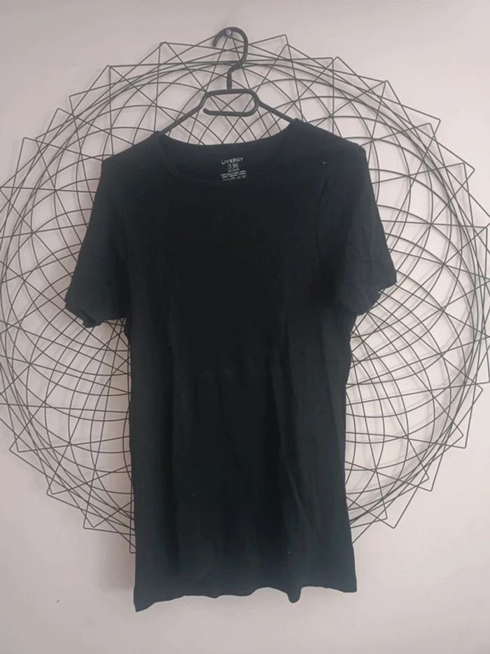 Tee shirt noir uni homme taille M