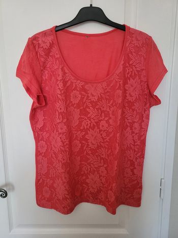 Tshirt rose corail plus