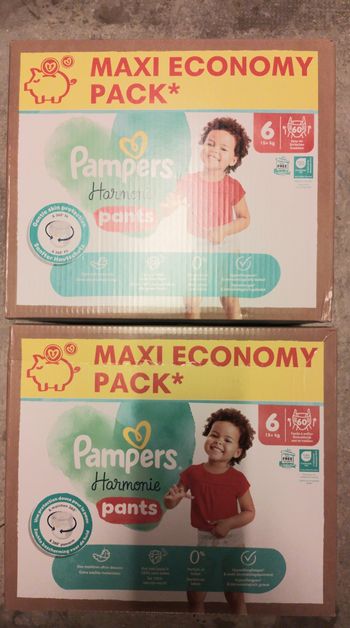2 cartons de couches pampers pants taille 6