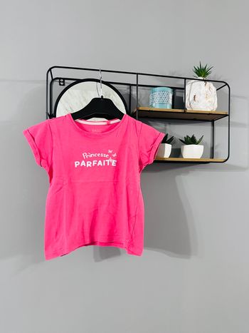 T-shirt rose fuchsia "Princesse Parfaite" – État impeccable