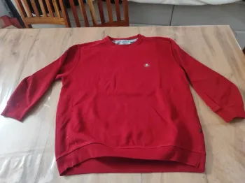 Pull Homme Col Rond Ethnic Blue Rouge - Taille XL - Coton Polyester - Très Bon État