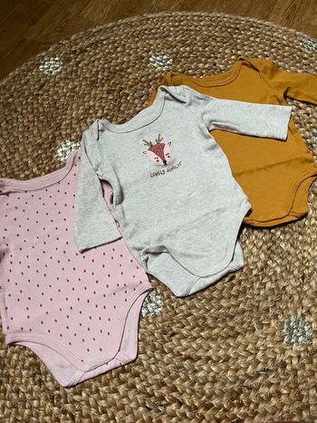 Lot de 3 bodys - Taille 12 mois (80cm)