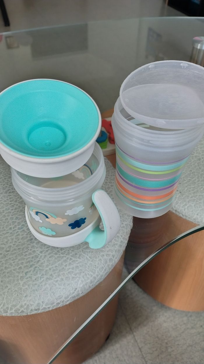 2 Verre+ 1 biberon pour de marque Nuk pour bébé . - photo numéro 4