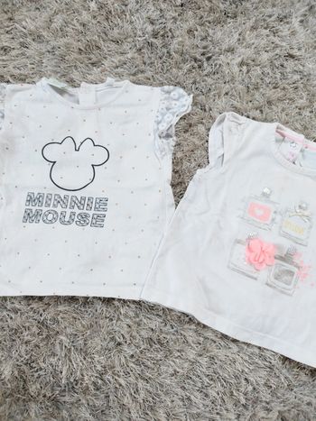 Lot de t-shirt bébé fille taille 6 mois été