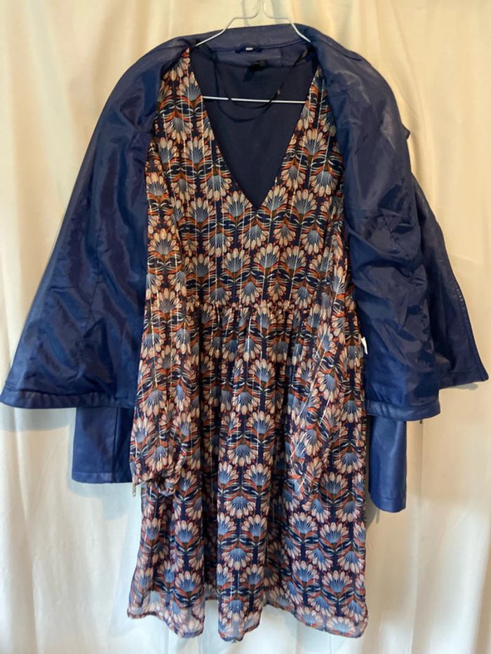 Ensemble veste similicuir avec robe - photo numéro 2