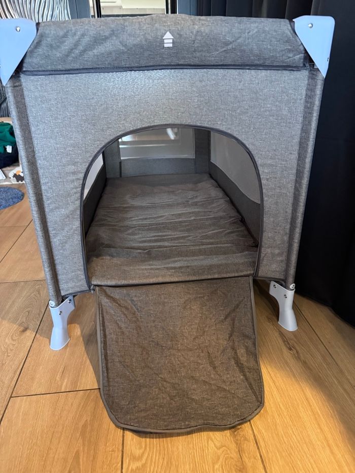 Lit parapluie Kinderkraft Joy gris bleu comme neuf - photo numéro 8