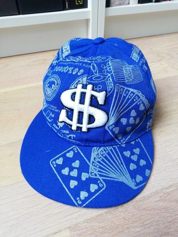 Casquette snapback NFL baseball bleu dollar brodé las Vegas casino 56cm
