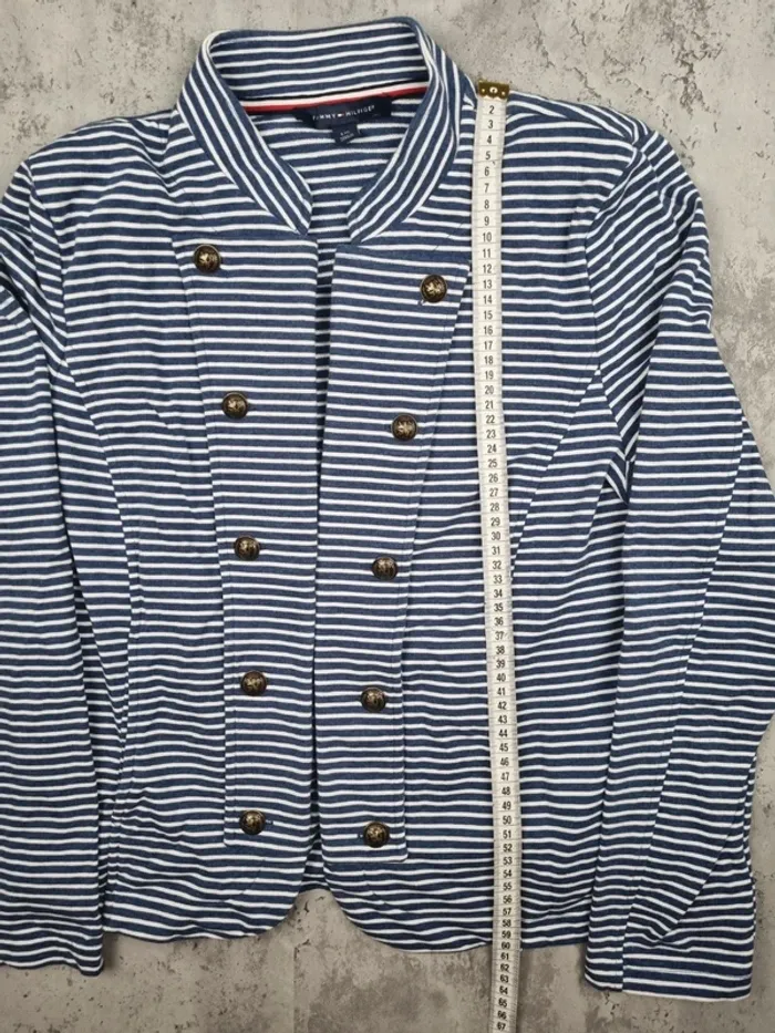 Veste officier rayée bleu et blanc Tommy Hilfiger – Taille L Femme (mesures en photos) - photo numéro 7