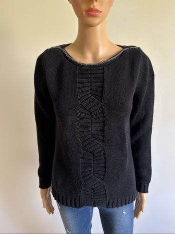 Pull noir à manches longues Miss Captain taille 1 TBE