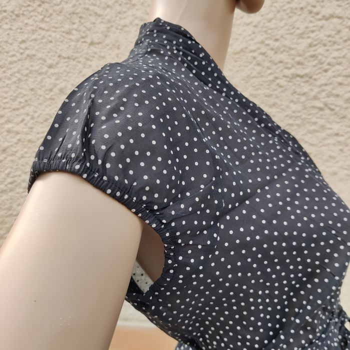 Chemisier manches courtes bleu marine à pois H&M Mama  taille S - photo numéro 8