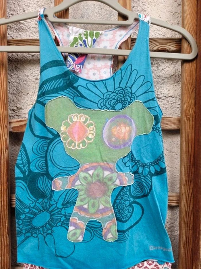 Superbe ensemble jupe et débardeur Desigual 7/8 ans - photo numéro 2