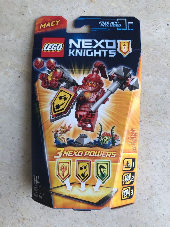 JEU "LEGO NEXO KNIGHTS - MACY L'ULTIME CHEVALIER"