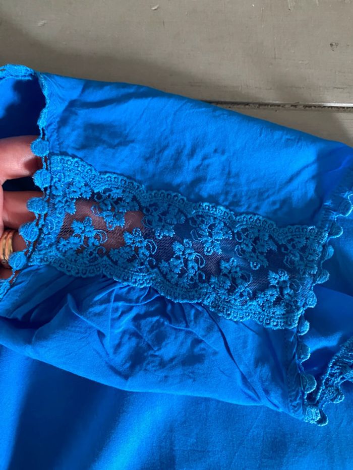 Blouse - tee shirt 123 bleue taille 38 - photo numéro 18