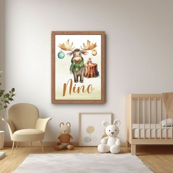 affiche  prénom personnalisé noël